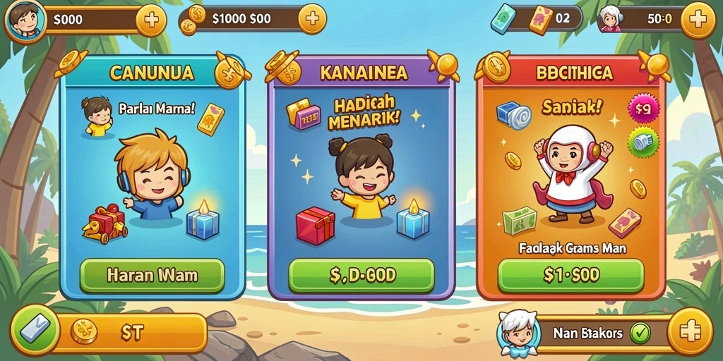 Karakter unik siap untuk petualangan seru.